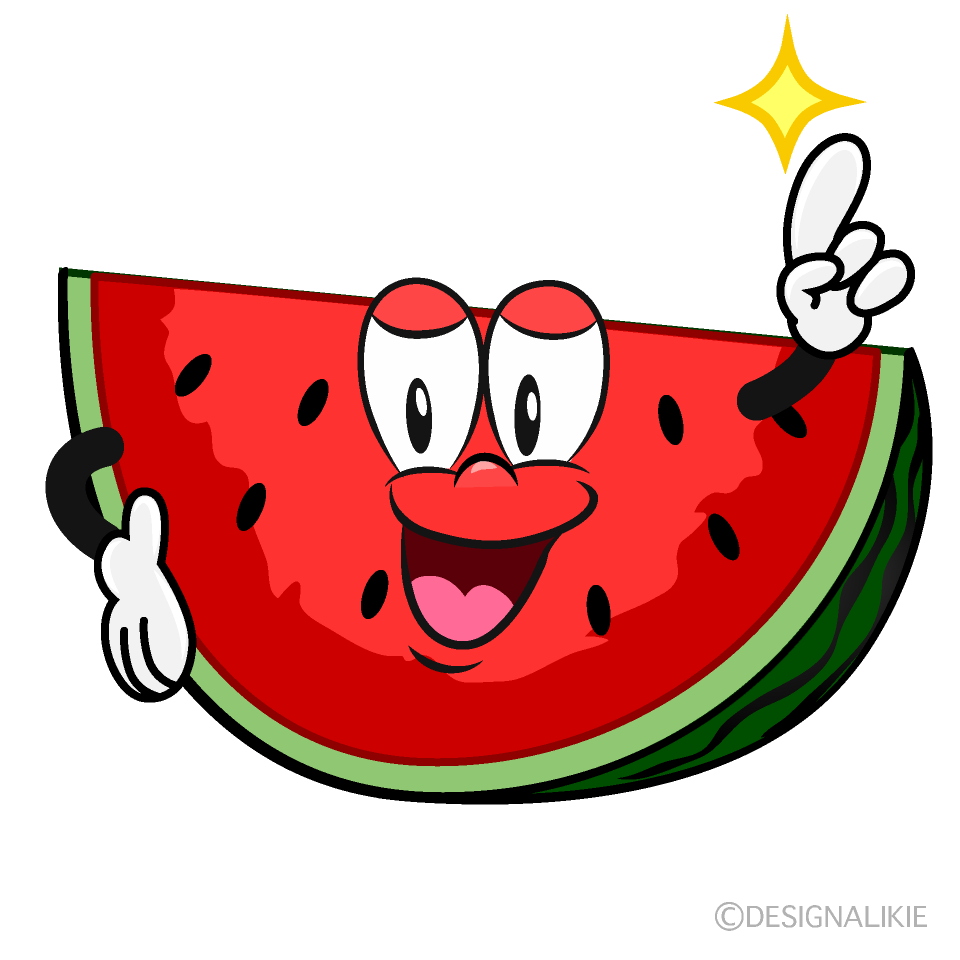 Posing Cut Watermelon Cartoon Character Image