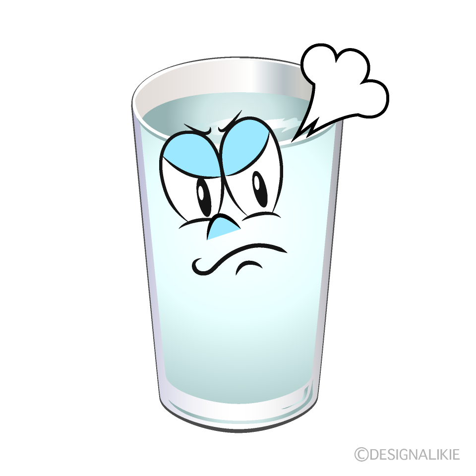 Free Angry Water Glass Cartoon Image｜Charatoon