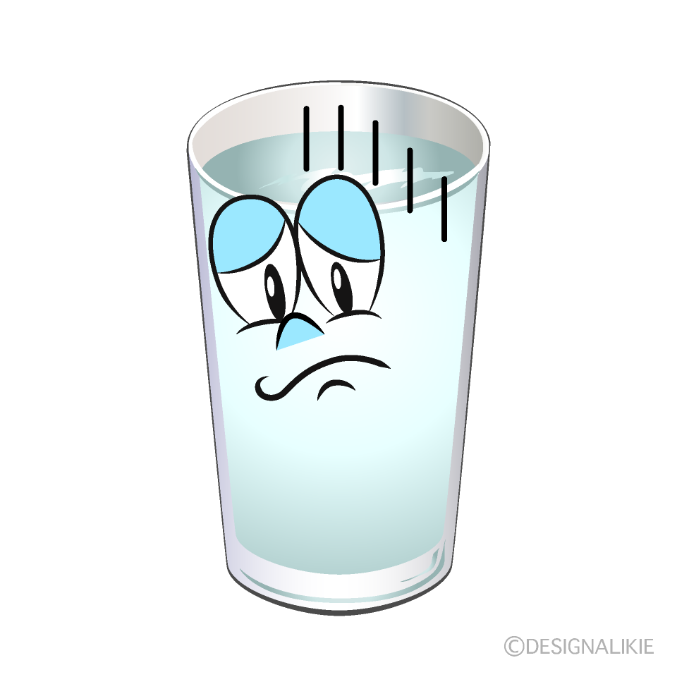 Free Depressed Water Glass Cartoon Image｜Charatoon