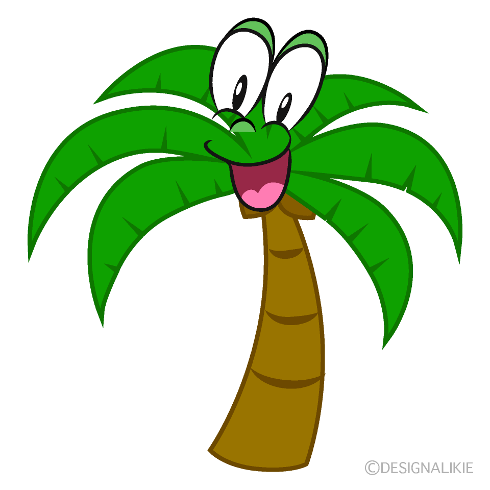 Free Surprising Palm Tree Cartoon Image｜Charatoon