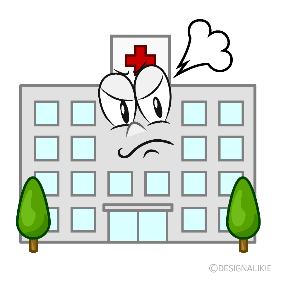 angry hospital patient cartoon