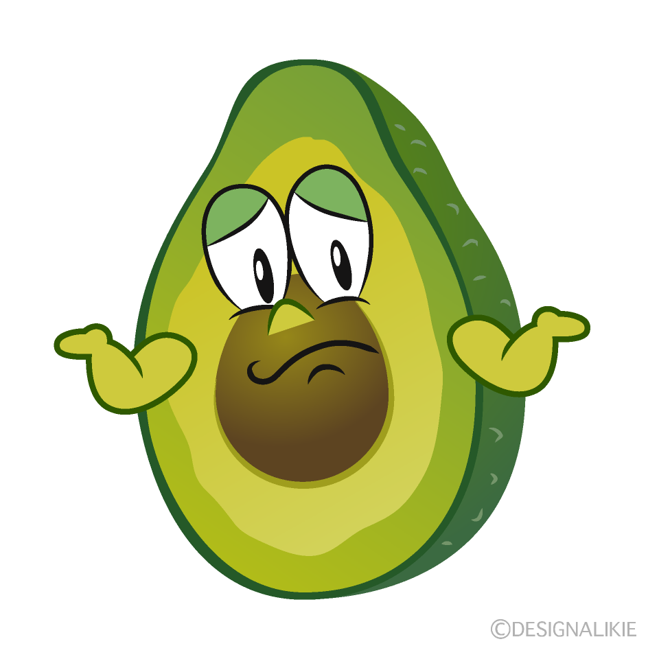 Free Troubled Avocado Cartoon Image｜Charatoon