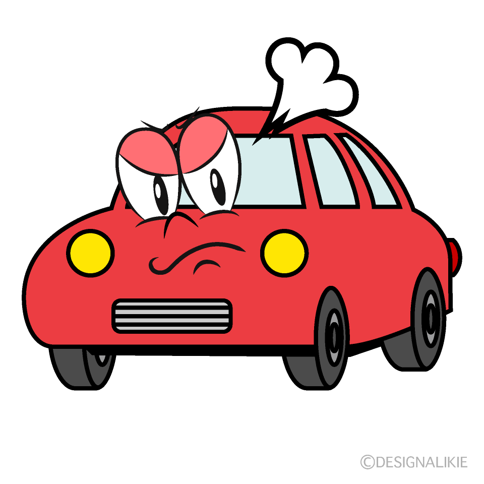 Free Angry Red Car Cartoon Image｜Charatoon