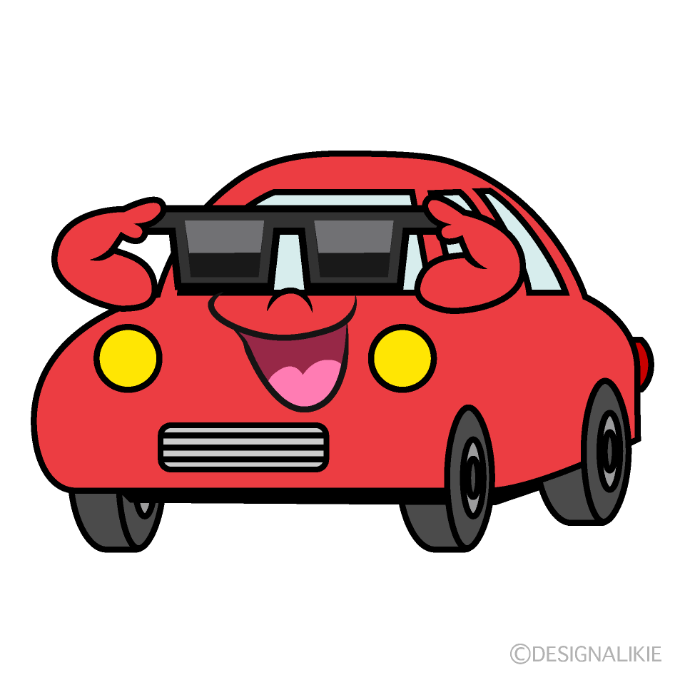 Free Cool Red Car Cartoon Image｜Charatoon