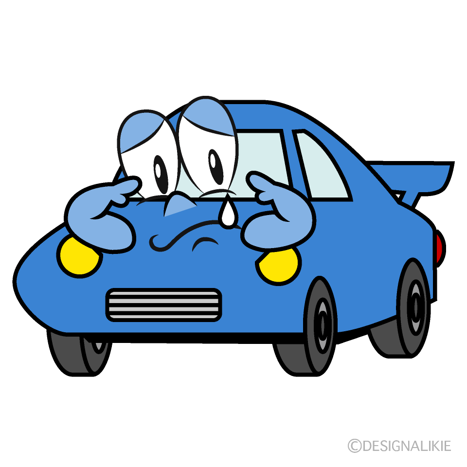 Free Sad Sports Car Cartoon Image｜Charatoon