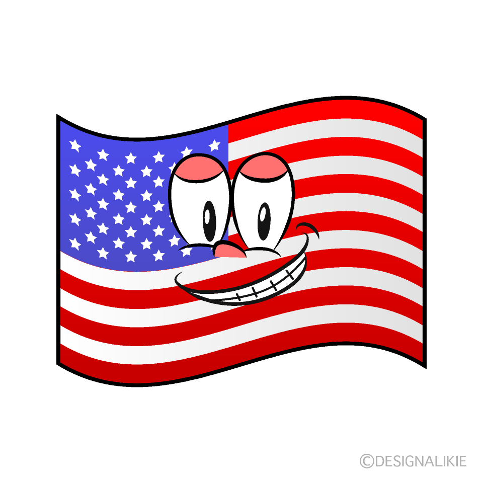 Grinning American Flag
