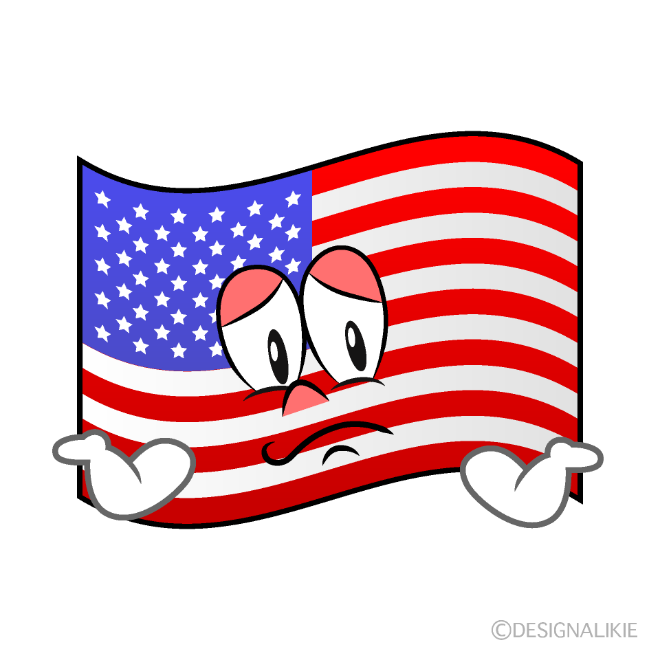 Troubled American Flag