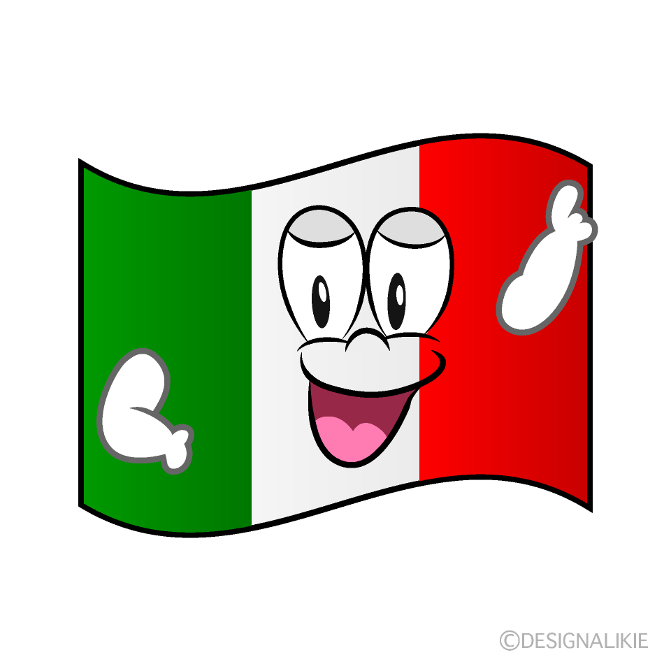 Posing Italian Flag
