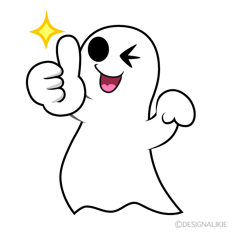 Free Thumbs up Ghost Cartoon Image｜Charatoon