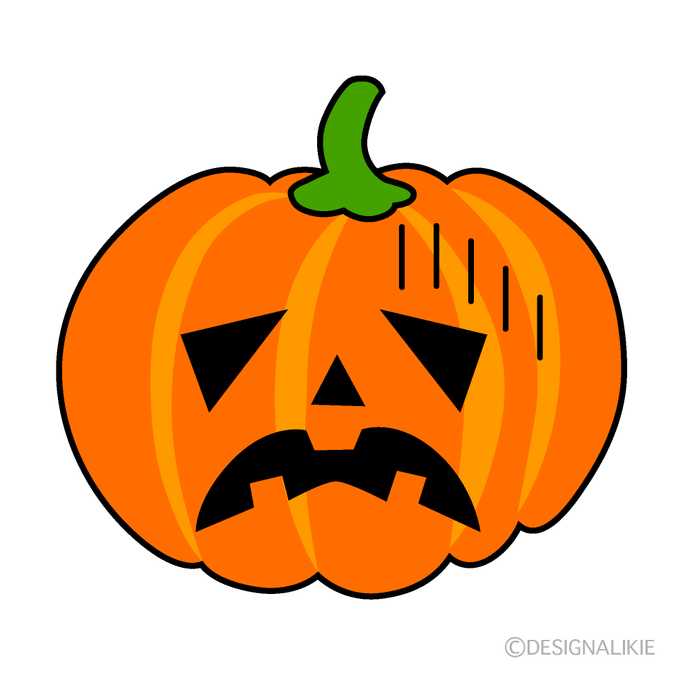 Depressed Halloween Pumpkin