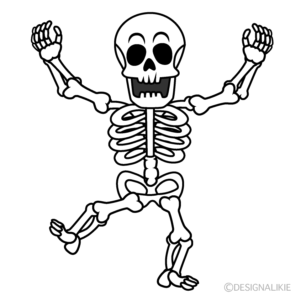 Free Surprising Skeleton Cartoon Image｜Charatoon