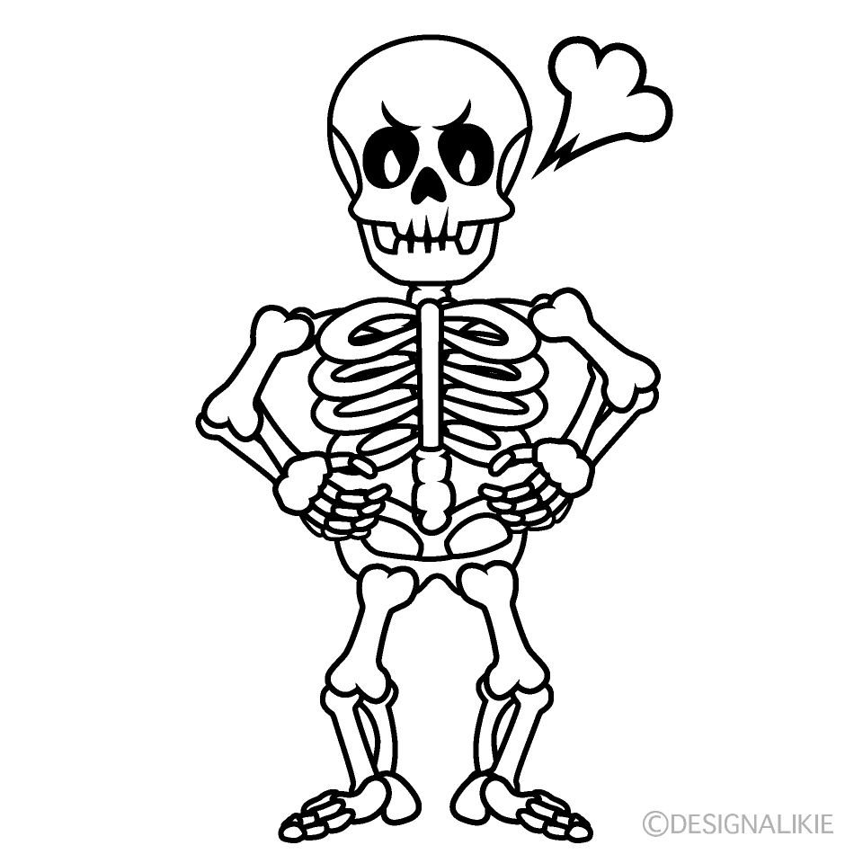 Free Angry Skeleton Cartoon Image｜Charatoon