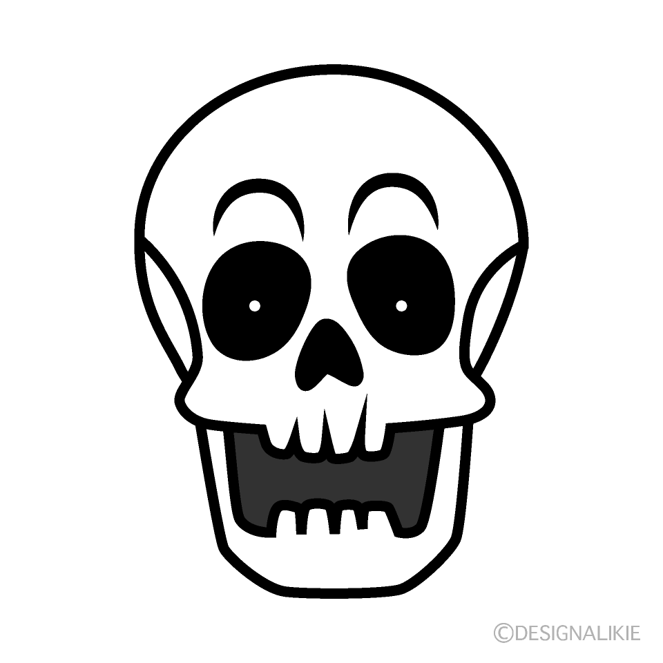 skeleton face cartoon