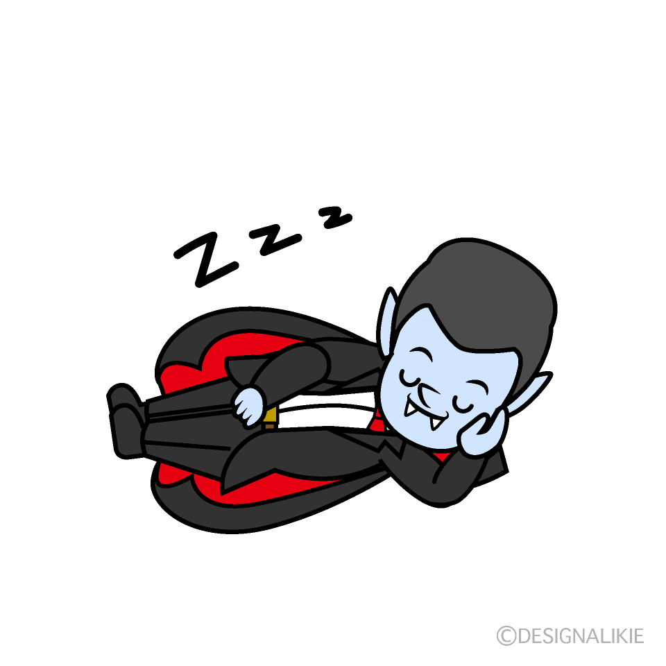 Free Sleeping Dracula Cartoon Image｜Charatoon