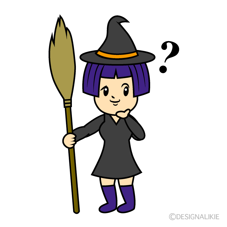 Free Thinking Witch Cartoon Image｜Charatoon