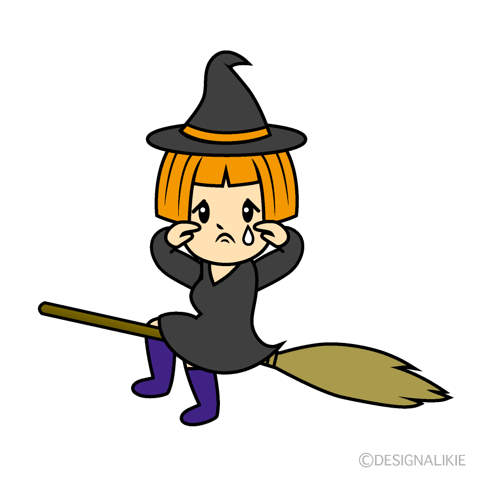 Free Sad Witch Cartoon Image｜Charatoon