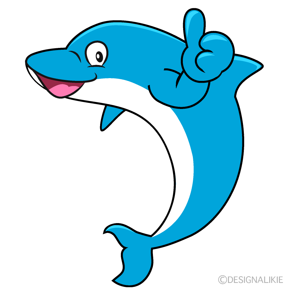 Free Thumbs up Dolphin Cartoon Image｜Charatoon