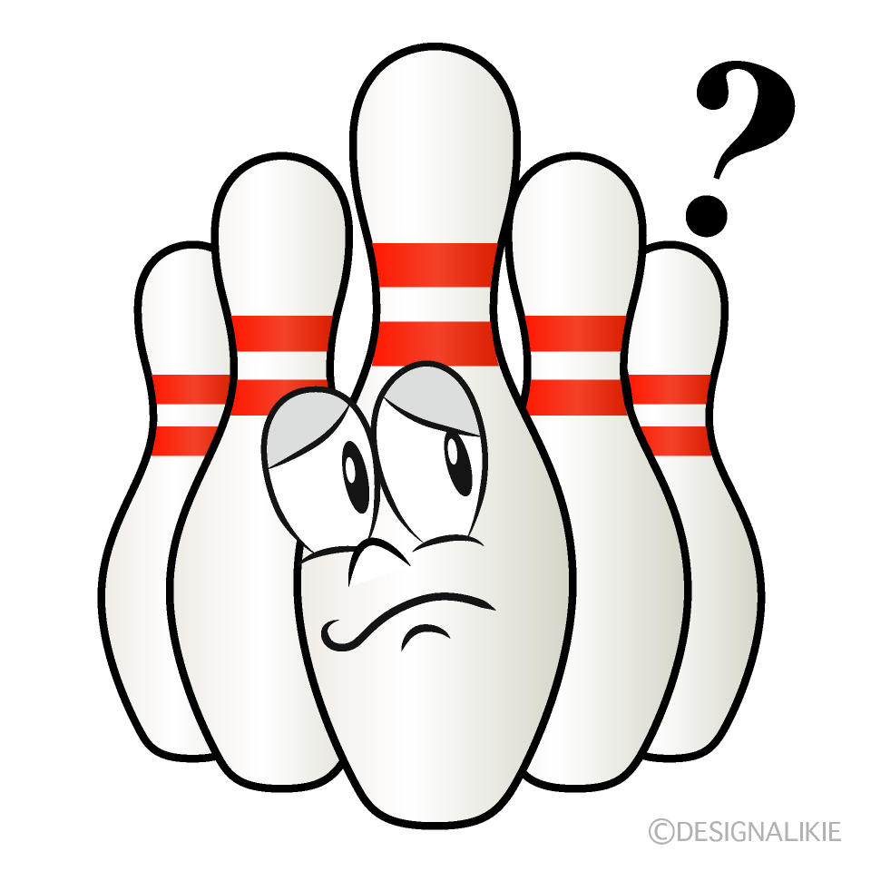 Free Thinking Bowling Pin Cartoon Image｜Charatoon