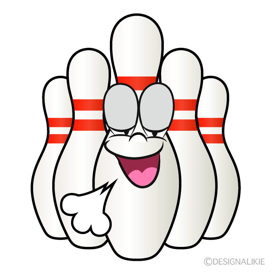 Free Relaxing Bowling Pin Cartoon Image｜Charatoon