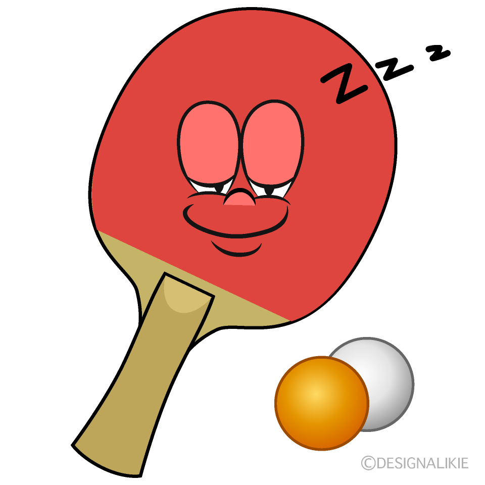 Free Sleeping Table Tennis Cartoon Image｜Charatoon