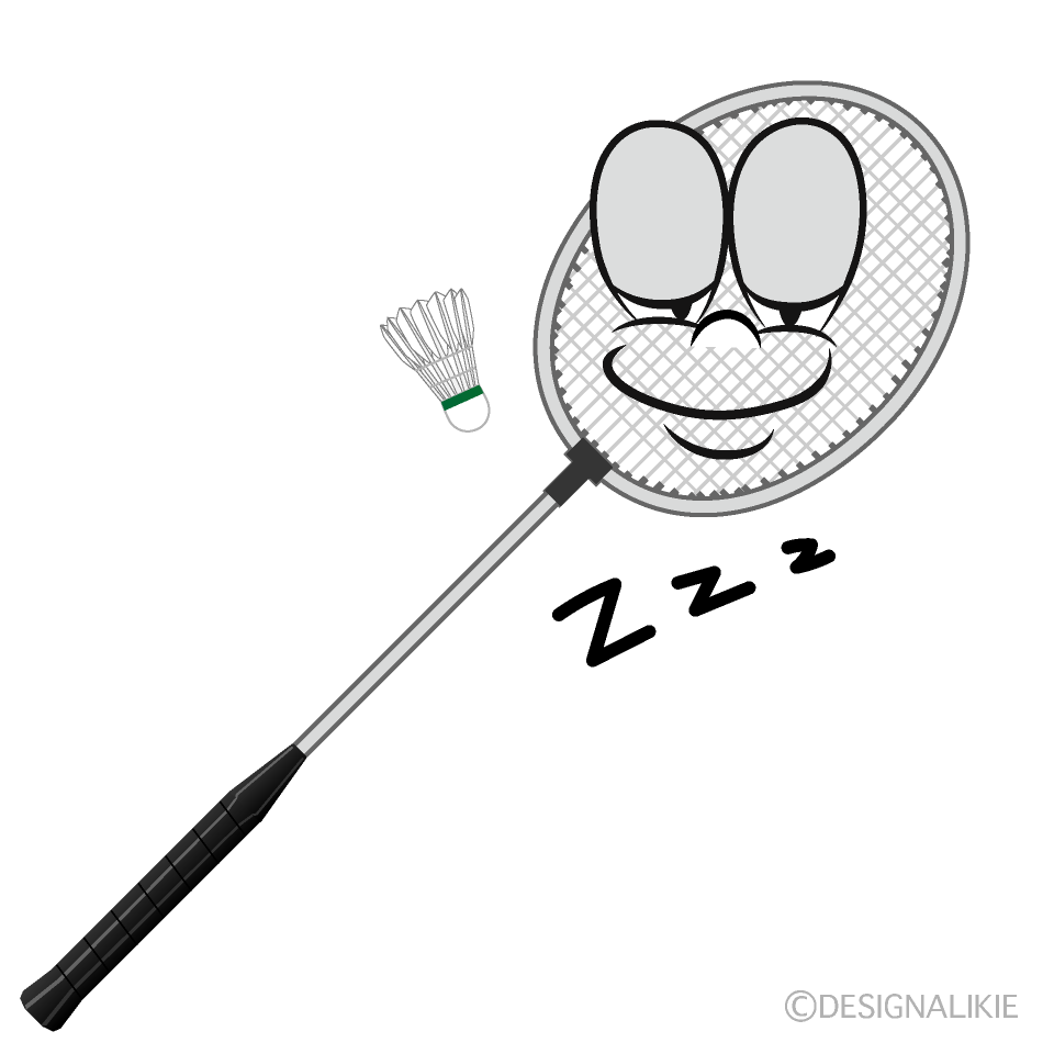 Free Sleeping Badminton Cartoon Image｜Charatoon