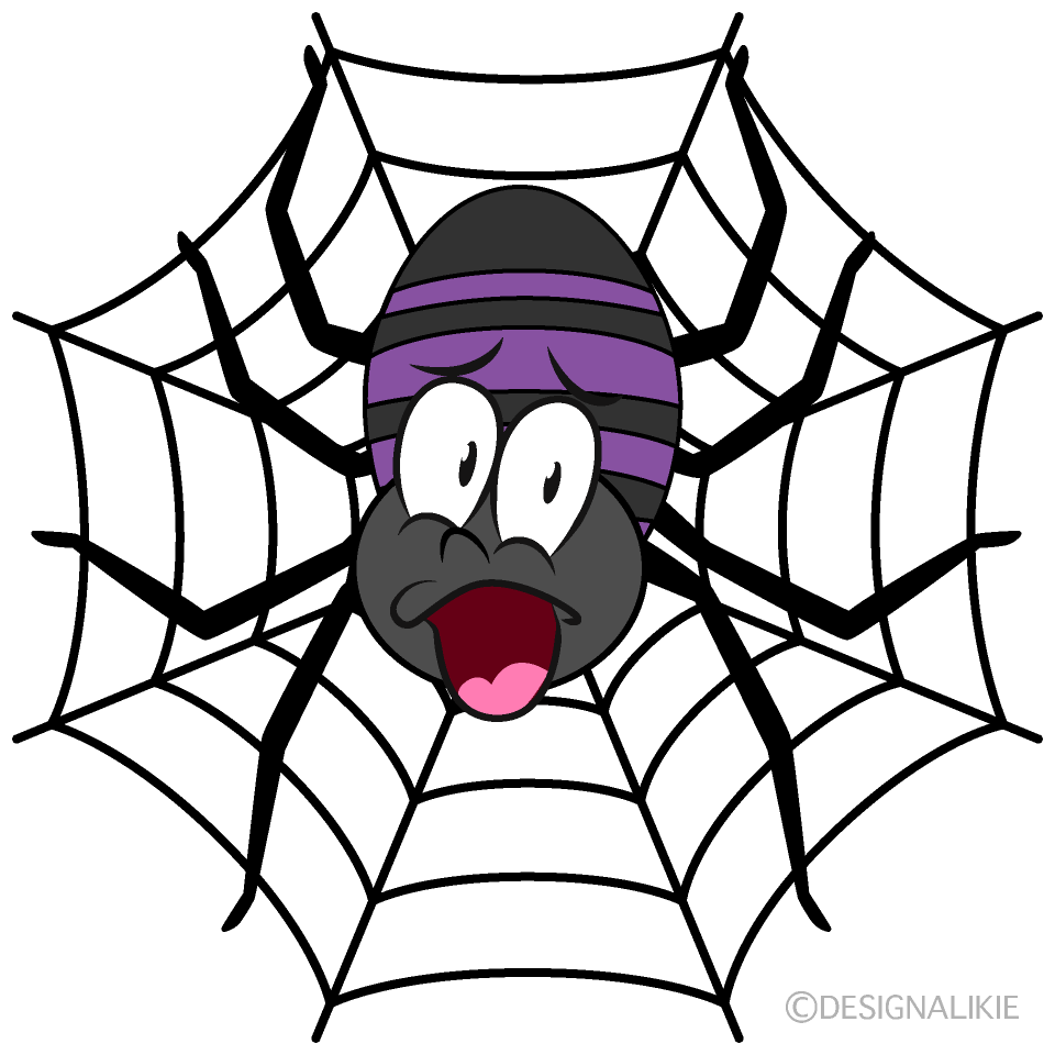 Free Surprising Spider Web Cartoon Image｜Charatoon