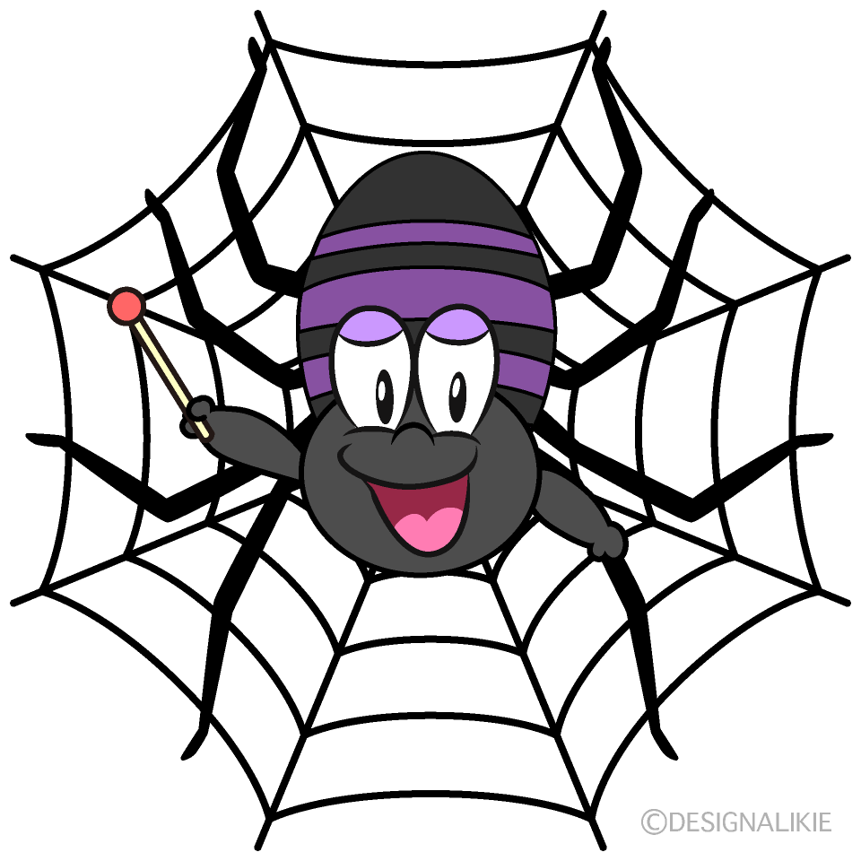 Free Speaking Spider Web Cartoon Image｜Charatoon