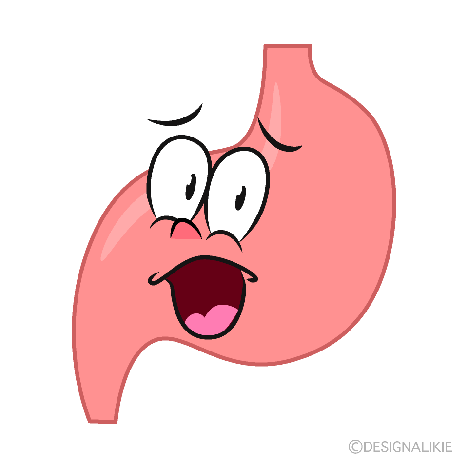 Surprising Stomach Cartoon Character Image