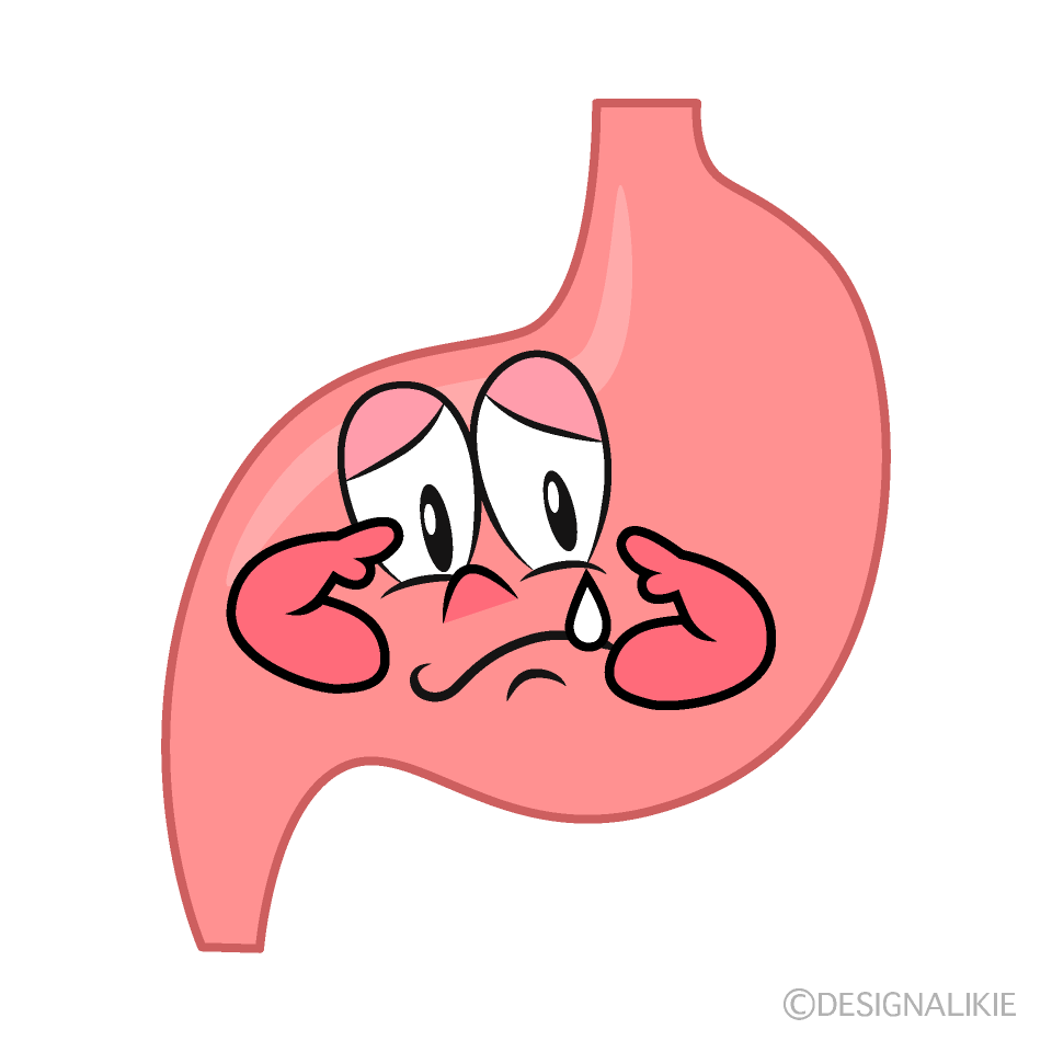 upset stomach cartoon