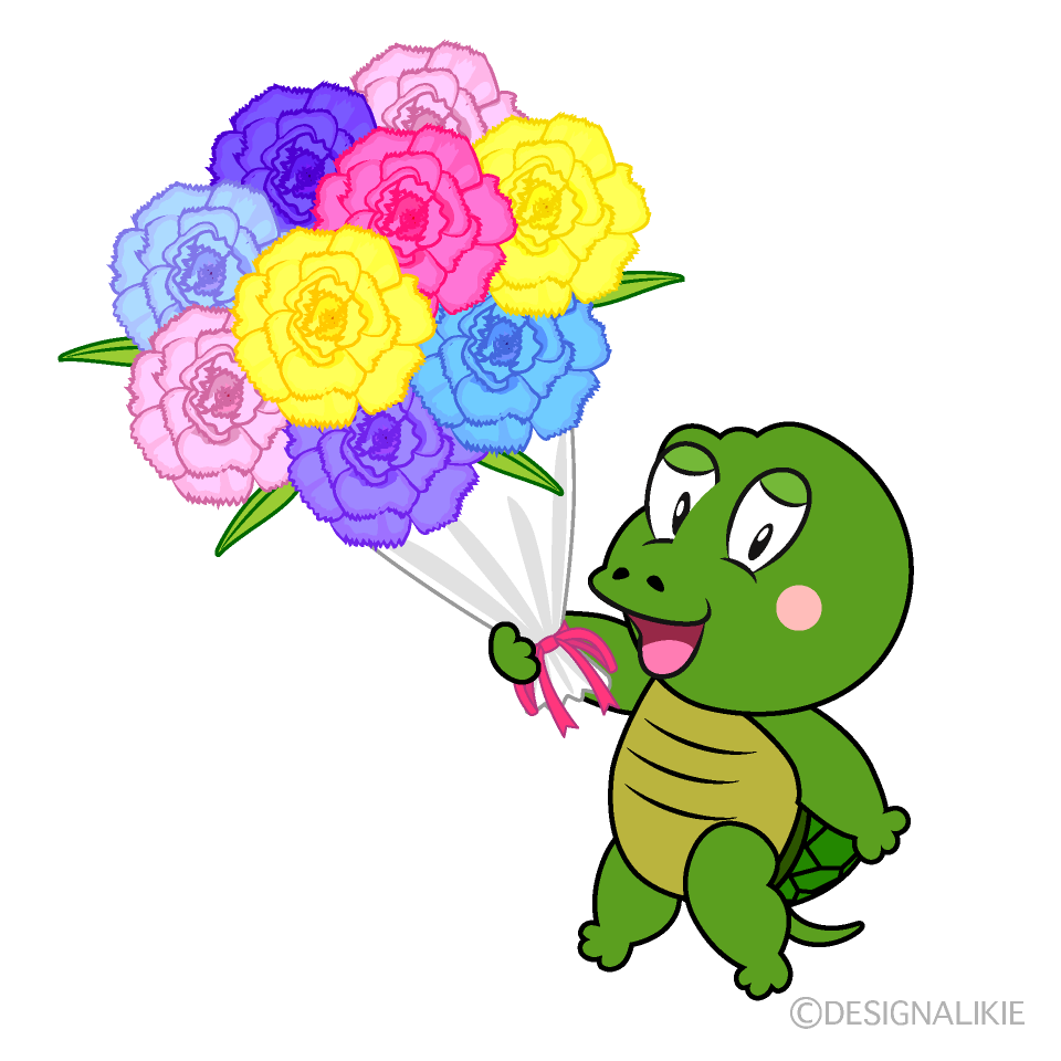 Turtle with Bouquet