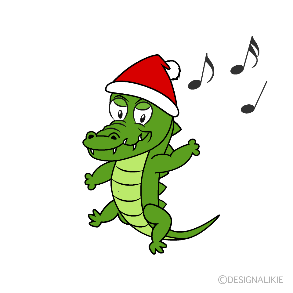 Free Crocodile Christmas Cartoon Image｜Charatoon