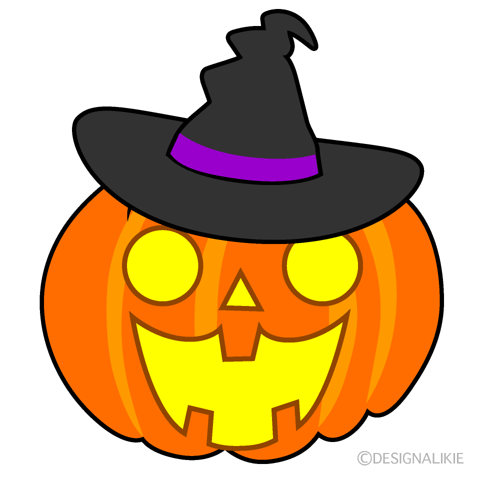 Free Surprising Witch Pumpkin Cartoon Image｜Charatoon