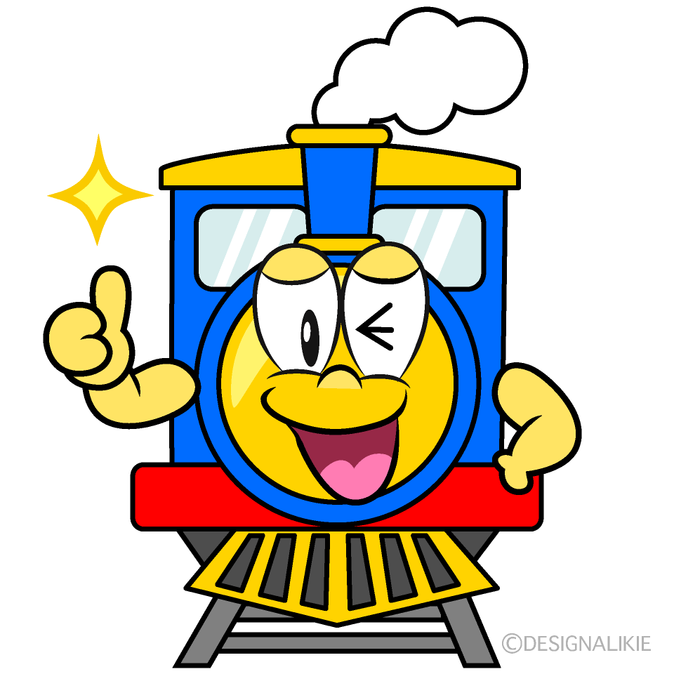 Free Thumbs up Train Cartoon Image｜Charatoon