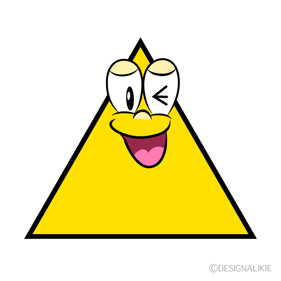 Free Laughing Triangle Cartoon Image｜Charatoon