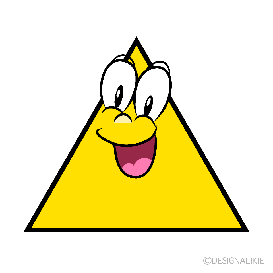 Free Surprising Triangle Cartoon Image｜Charatoon