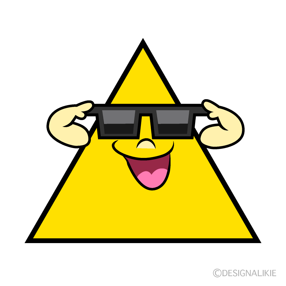 Free Cool Triangle Cartoon Image｜Charatoon