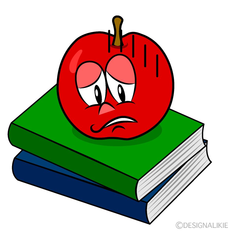 Depressed Apple and Book