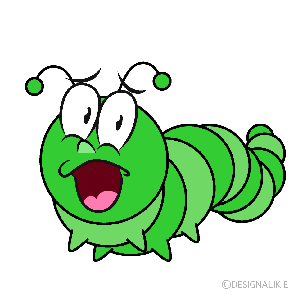 Free Surprising Caterpillar Cartoon Image｜Charatoon