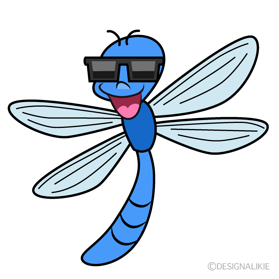 Free Cool Dragonfly Cartoon Image｜Charatoon
