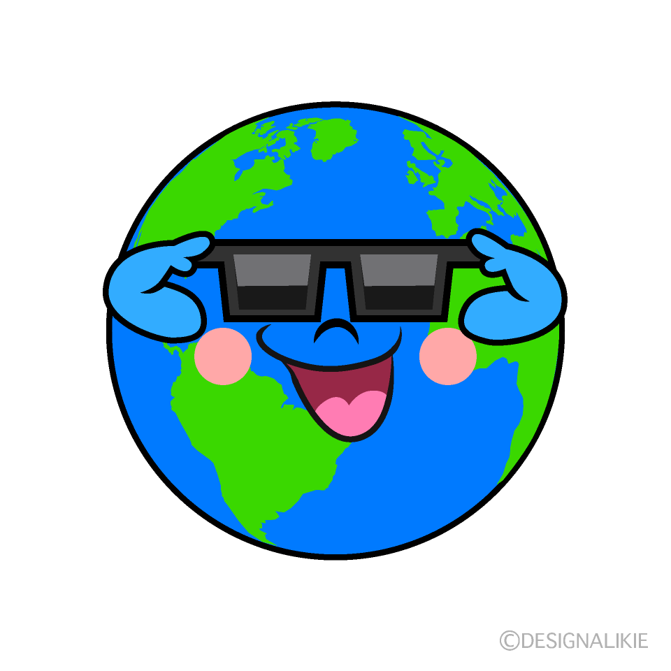 Earth Wearing Sunglasses