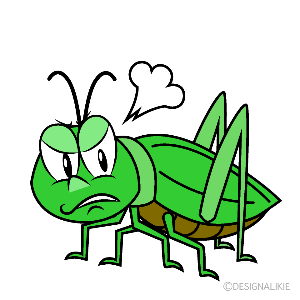 Free Angry Grasshopper Cartoon Image｜Charatoon
