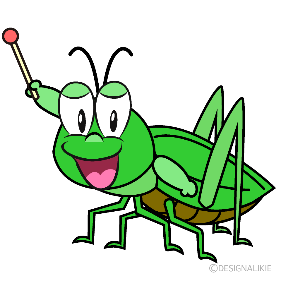 Free Speaking Grasshopper Cartoon Image｜Charatoon