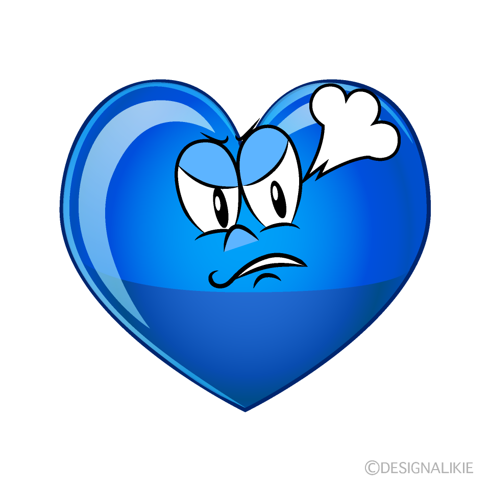 Angry Blue Heart