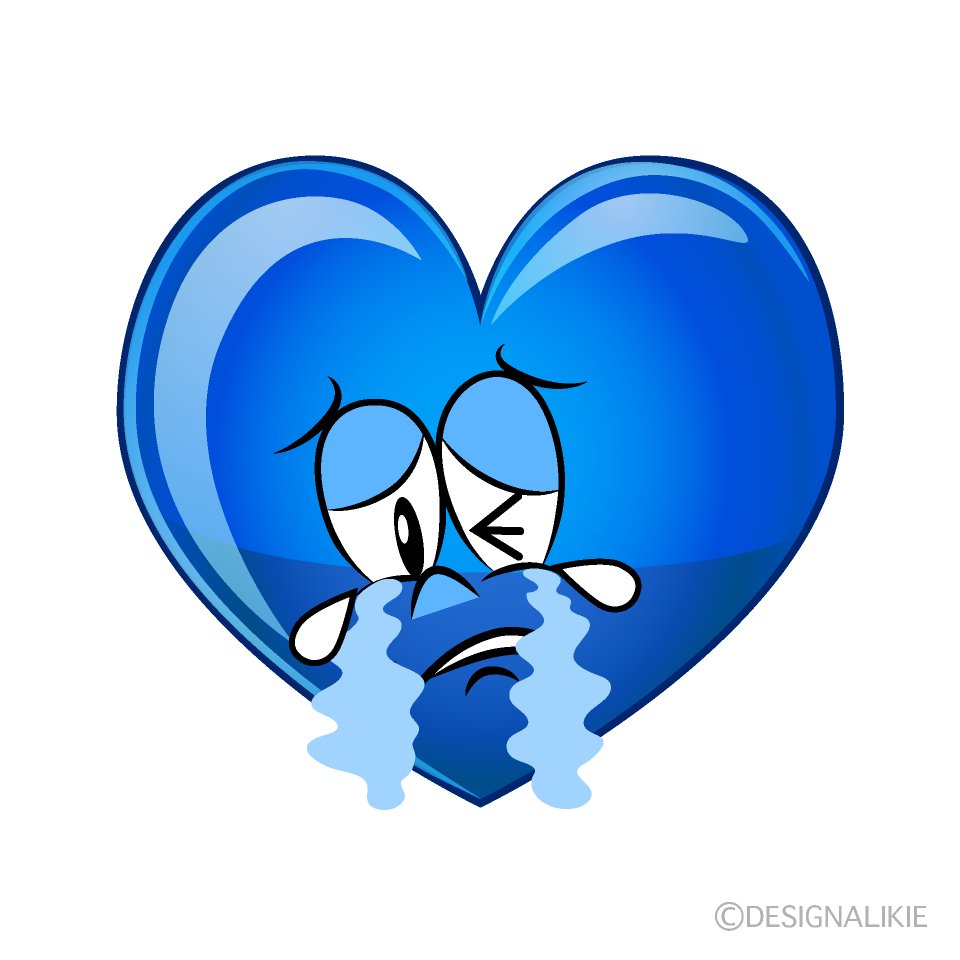 Crying Blue Heart