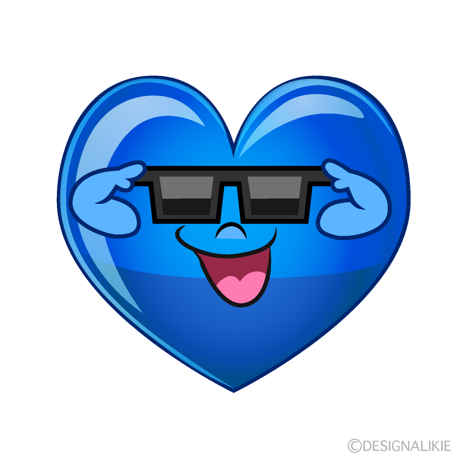 cute heart clipart blue
