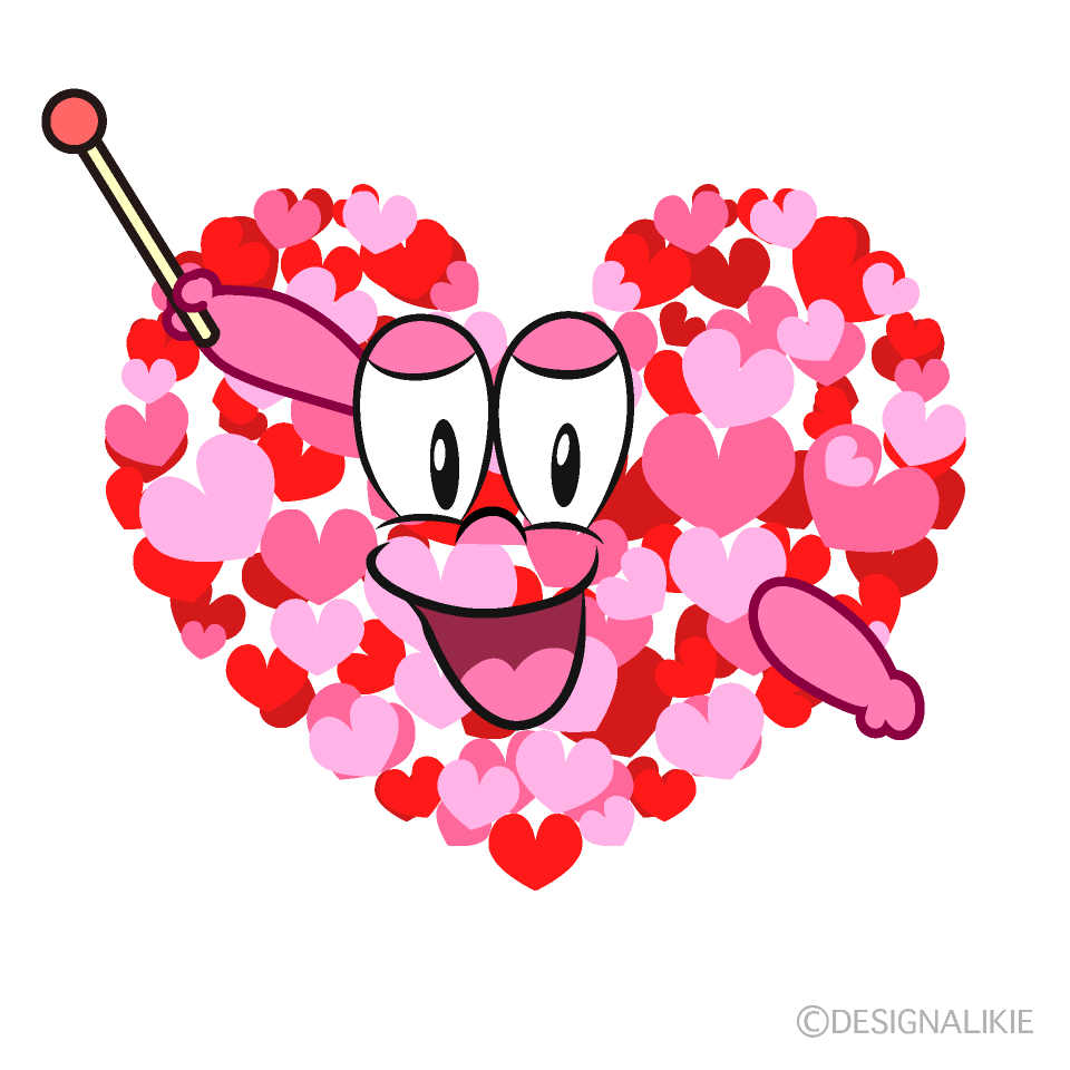 Speaking Hearts Cartoon Character Image