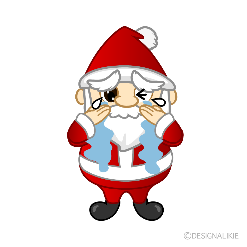 Crying Mini Santa Cartoon Character Image