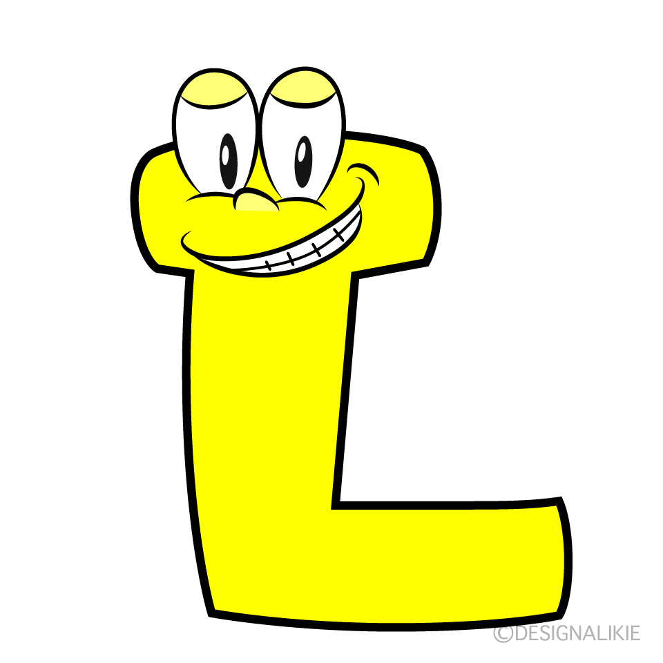 Grinning L Cartoon Character Image