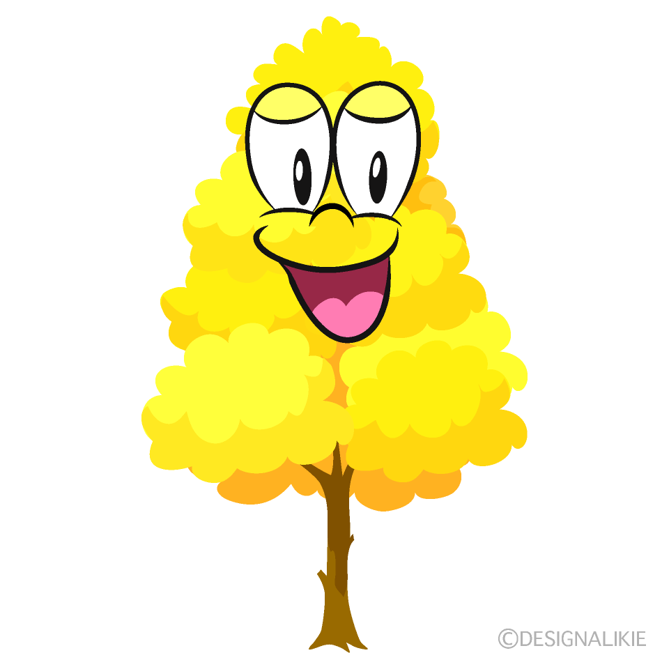Árbol amarillo Imágenes Gratis de Personajes de Dibujos Animados｜Charatoon  ES