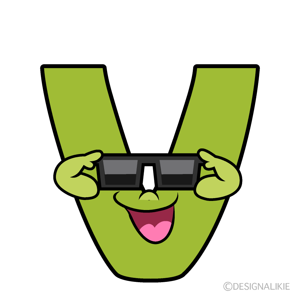 Cool V Cartoon Character Image